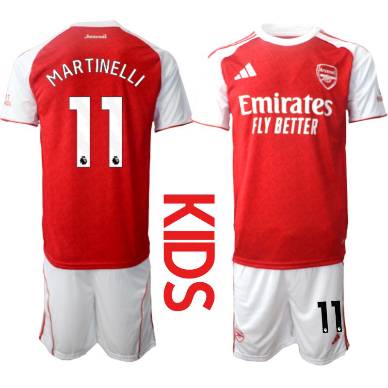 Youth 2025-2026 Club Arsenal home red #11 Soccer Jersey 01->youth soccer jersey->Youth Jersey